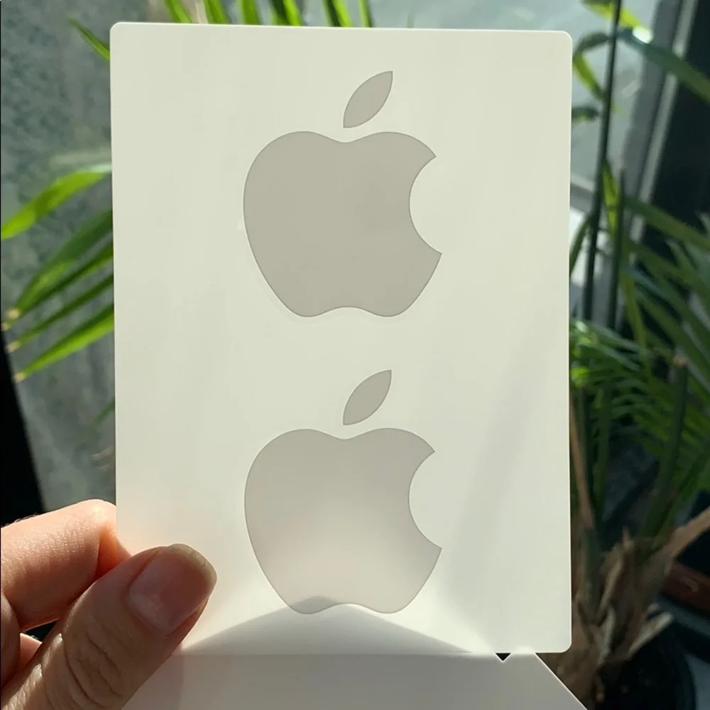 2Pcs Apple Mac Book Pro White Stickers